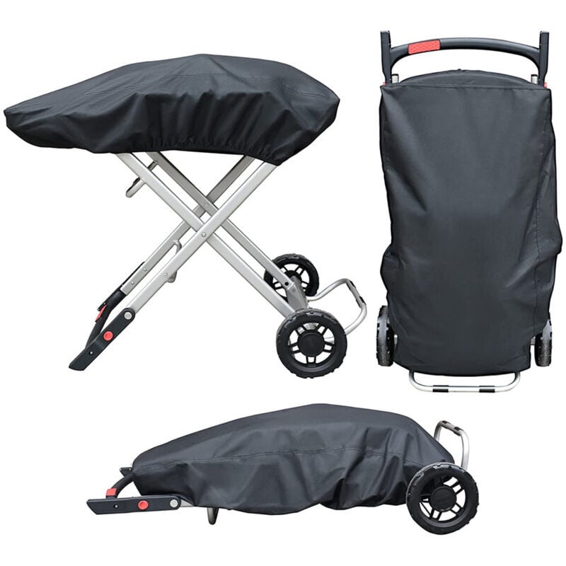 9010001 Housse de protection pour barbecue à gaz portable Weber Traveler en tissu Oxford imperméable résistant aux intempéries