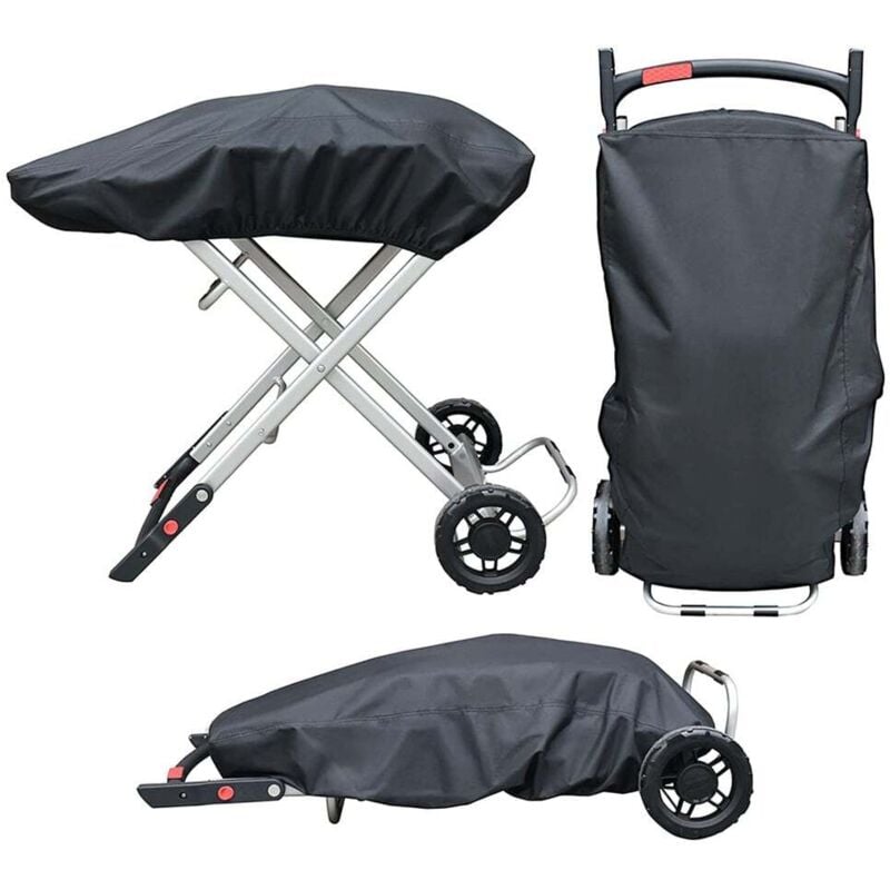 9010001 Housse de protection pour barbecue à gaz portable Weber Traveler en tissu Oxford imperméable résistant aux intempéries