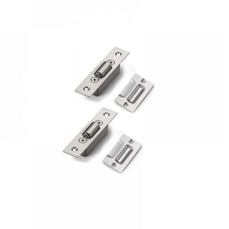 (90×20×28mm) Concealed Stainless Steel Door Roller Latch, 20mm Mortise Size, Roller Latches for Kitchen, Bathroom, Bedroom, and Wardrobe Furniture