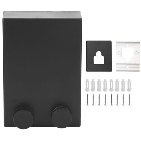 9021B Tendedero telescópico mural de acero inoxidable ABS negro, 4,2 m/20 kg, montaje con taladro