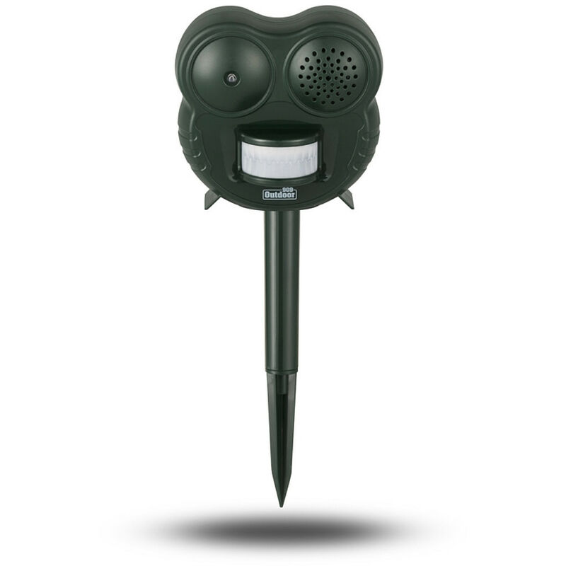 

Repelente Ultrasónico a pilas para Jardín, Ahuyentador de Animales de Exterior, Inaudible a Personas y no dañino para Animales, Repele Gatos, Perros