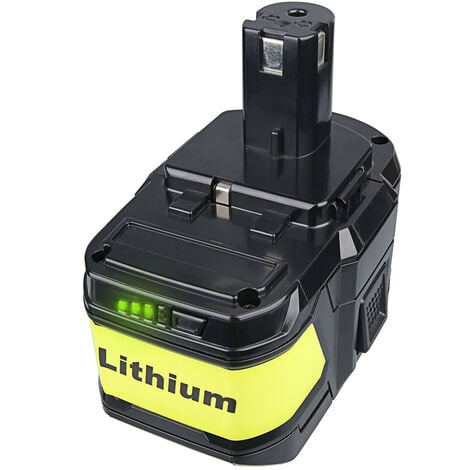 PDSTATION 9.0Ah pour Ryobi One Plus P108 18V Batterie 18Volt Lithium-Ion P107 haute capacité RB18L50 RB18L40 RB18L25