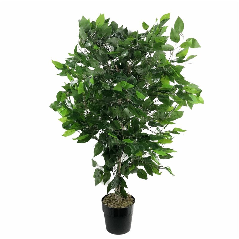 Leaf 90cm Artificial Ficus Tree Bush - Large Bushy Plant