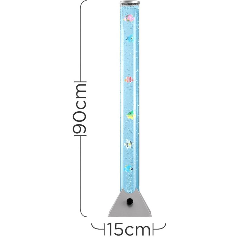 90cm Colour Changing Led Mood Bubble Tower Lamp Fish Water Floor Light