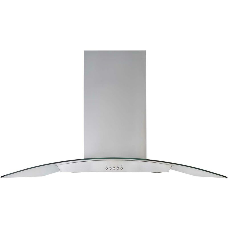 S.I.A 90Cm Island Cooker Hood Kitchen Extractor Fan In Stainless