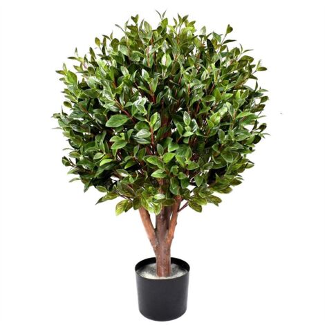 90cm UV Resistant Gloxinia Single Ball Topiary with 1608 Leaves and Natural Trunk