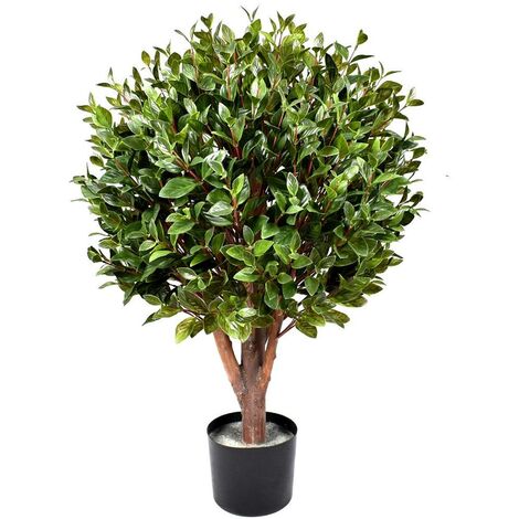 90cm UV Resistant Gloxinia Single Ball Topiary with 1608 Leaves and Natural Trunk