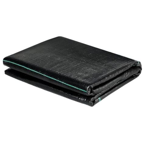 90g/1 pied carré，Toile de paillage , Géotextile, Toile de contrôle des mauvaises herbes dans le jardin, Tapis noir agricole, Inhibiteur de racines, Contrôle des mauvaises herbes, Toile perméable à l'e