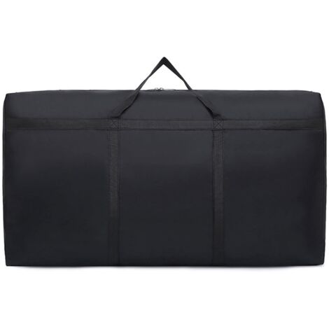 90L Large Waterproof Storage Bags Black, Foldable Storage Bag for Clothes, Travel or Moving (Black)