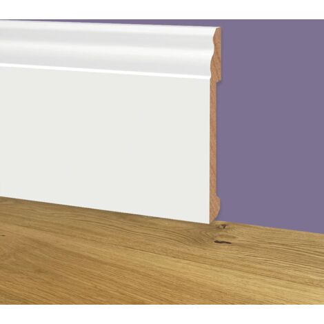 90ML bancale di Battiscopa DUCALE in POLIMERI EqualWood HI-TEC 120x15x2000mm - BIANCO