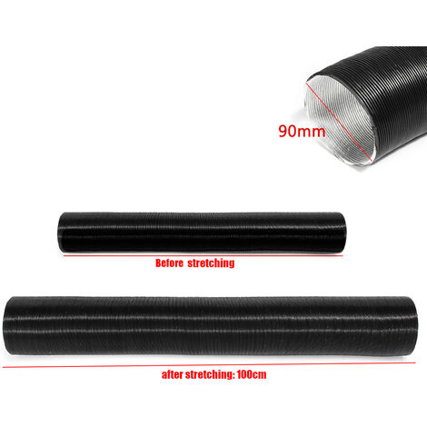 90mm 3" conduit de chauffage flexible canalisant le filtre à air de voiture de tuyau d'arrosage chaud et froid Jmax
