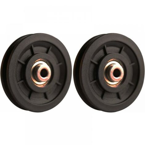 90mm Bearing Nylon Pulley, Muscle Training Pulley, Universal Wheel for Cable Machine Gym Equipment Garage Door, Sliding Door Pulley