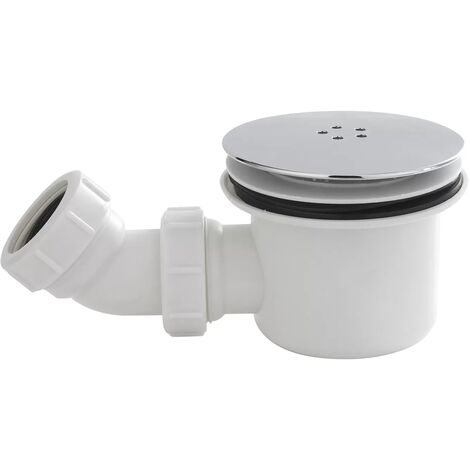 90mm Shower Waste Fast Flow Top Access Easy Clean Trap Chrome 5 year Guarantee