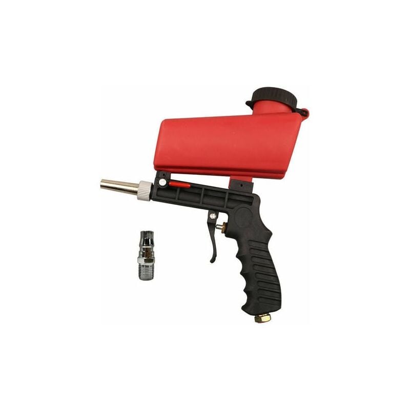 90PSI Portable Air Pneumatic Sandblasting Gun Aluminum Lightweight Handheld Sandblasting Machine Gravity Adjustable Tool