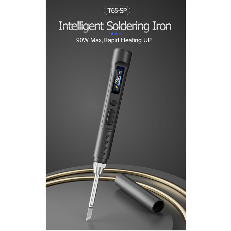 90W Kit de Soudage Électrique de Précision avec Interrupteur ON/OFF , Temperature Réglable 150-450℃ Pointe de Soudage, Fil de Soudure, Support de fer