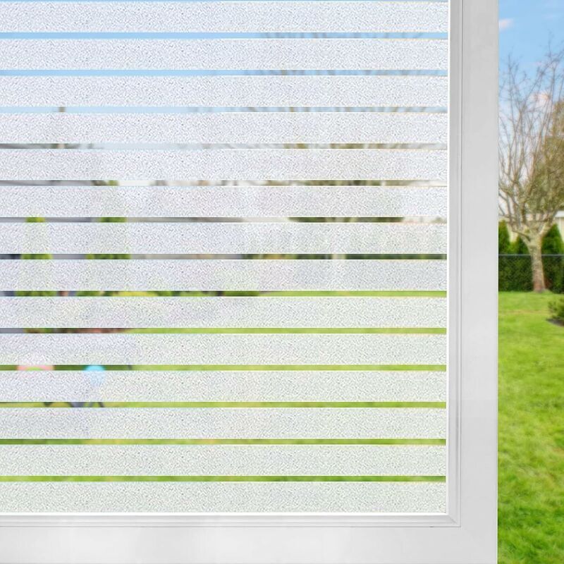 90x200cm Film auto-adhésif pour vitres de fenêtre Film décoratif anti-éblouissement électrostatique pour la maison, le bureau, la chambre à coucher, -