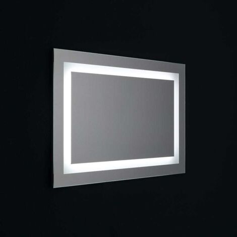 90X60 Badezimmerspiegel Mit Umkehrbarer Led + Touch-Schalter Ein