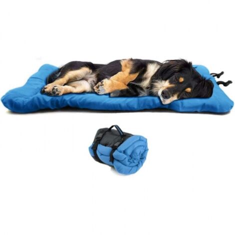 90x60cm (Azul)Cama para perros impermeable y plegable, tapete para perros de tela Oxford duradera y fácil de limpiar, adecuado para sofás, jaulas, etc. Adecuado para uso en exteriores