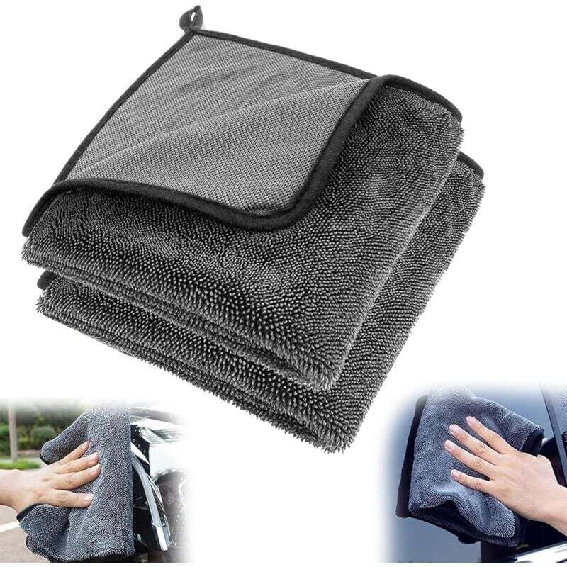 90x60CM Une serviette de voiture en queue de cochon épaissie en microfibre de - Total Clean Chiffon Microfibre