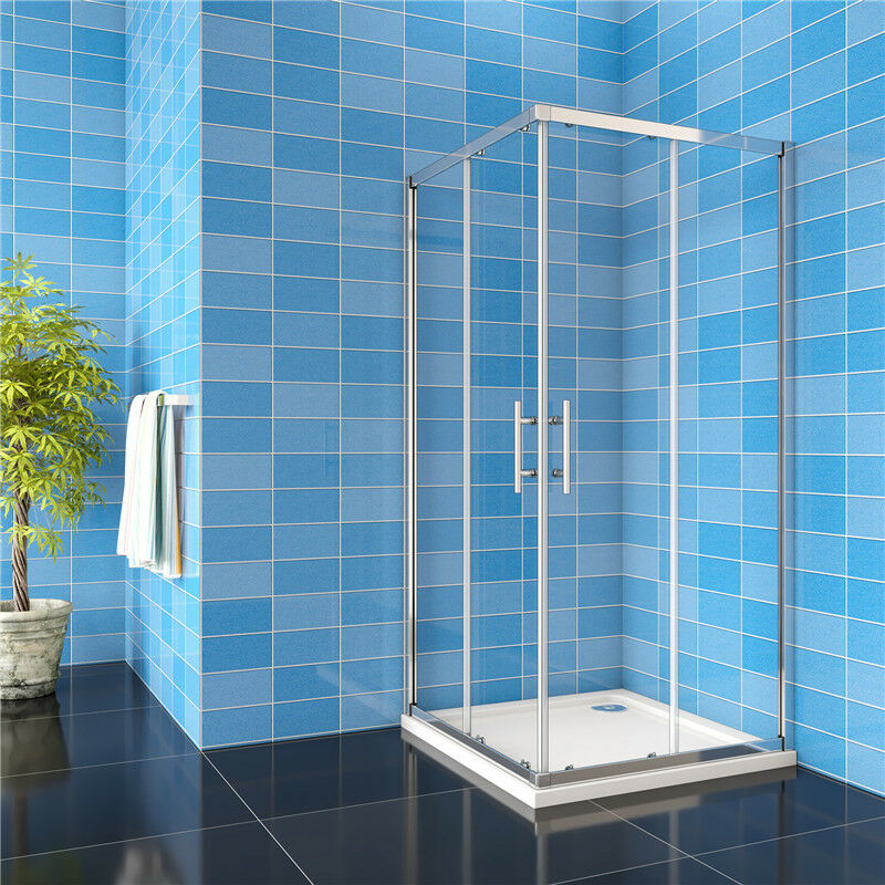 90x90x185cm 6mm Glas Eckeinstieg Schiebetür