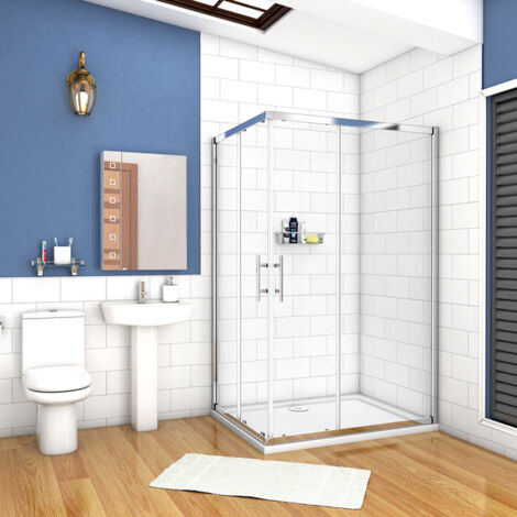 90x80x195cm porte de douche coulissante avec un receveur correspondant à la dimension de la cabine de douche