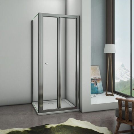 90x90x185cm porte de douche pliante avec un receveur correspondant à la dimension de la cabine de douche