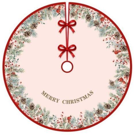 91 cm (36 Zoll) große Weihnachtsbaumdecke, Weihnachtsbaumschmuck, rote Baumdecke, 90 cm große Weihnachtsbaum-Unterlage