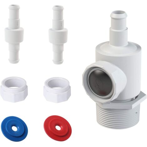 91009001 Assemblage de connecteur Universel Mural avec Compatible avec Polaris 280, 380, 180 Nettoyeur de Piscine Tuyau pivotant D20 et crou de Tuyau D15