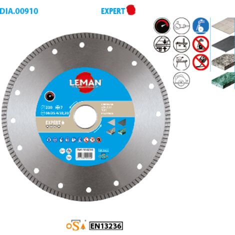 [910160] Disque diamant Leman Expert grès cérame D160mm 20x1,4mm