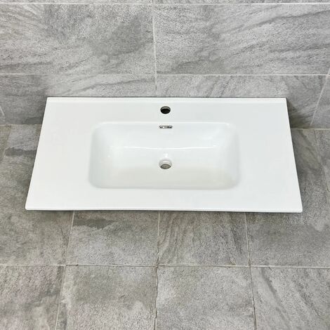 910mm x 465mm Ceramic Bathroom Sink Vanity Basin Rectangular