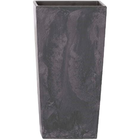 ZANVIC 91,5 L Prosperplast Urbi Square Effet grand pot en plastique avec réservoir en couleur Anthracite, 75 (H) x 40 (L) x 40 (P) cm