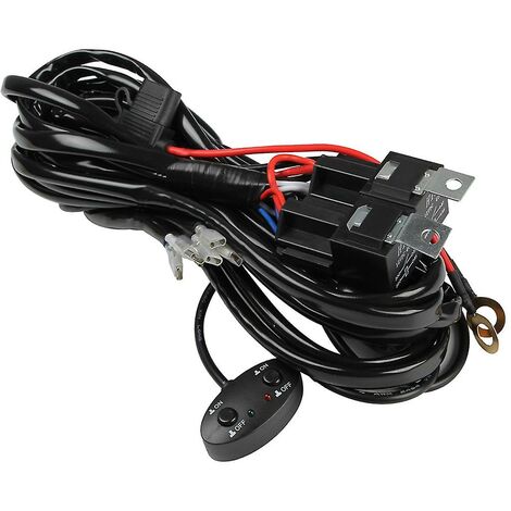 9–16 V LED-Arbeitslichtleiste, Kabelbaum-Set, Offroad-LKW, SUV, Lichtleistenkabel mit Schalter, Relaissicherung