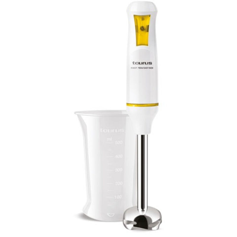 Taurus - Robot 750 Easy mixeur à immersion 500 l en acier inoxydable 750 w Blanc, Jaune