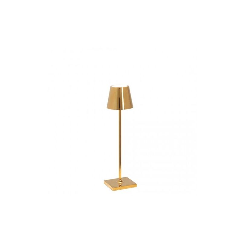 Lampe de table led Poldina Pro Micro Glossy Gold, rechargeable et dimmable