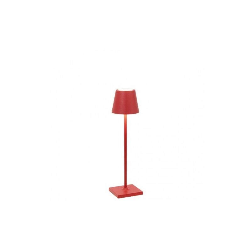 Perenz - Lampe de table led rechargeable et dimmable Poldina Pro Micro Rouge