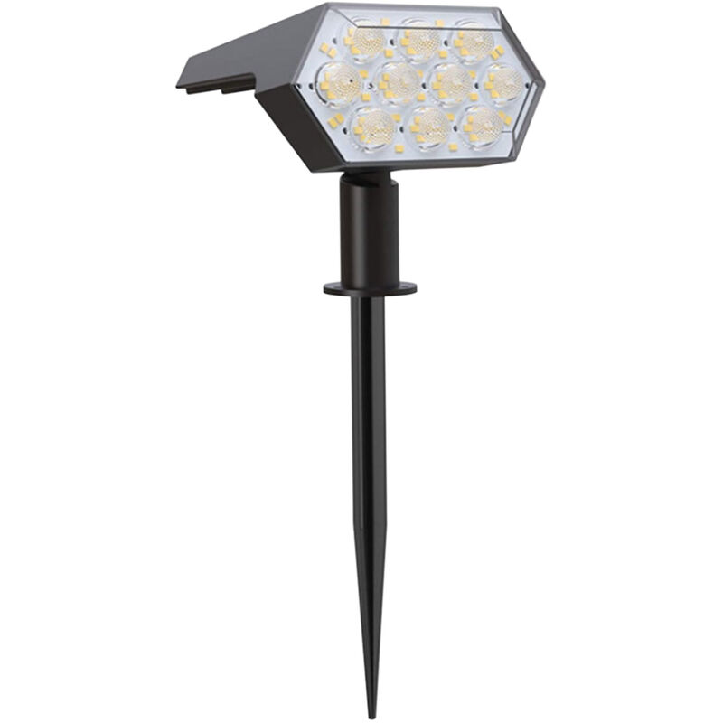 

92LED Luz de pared con energía solar Lampara de cesped Lampara de jardín impermeable al aire libre Luz de noche 3 modos de luz para jardín Patio