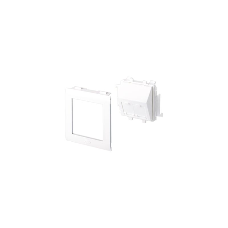 

93 Placa inclinada 2 RJ45 blanco RAL9010 65 U24X 93753-2 - Unex