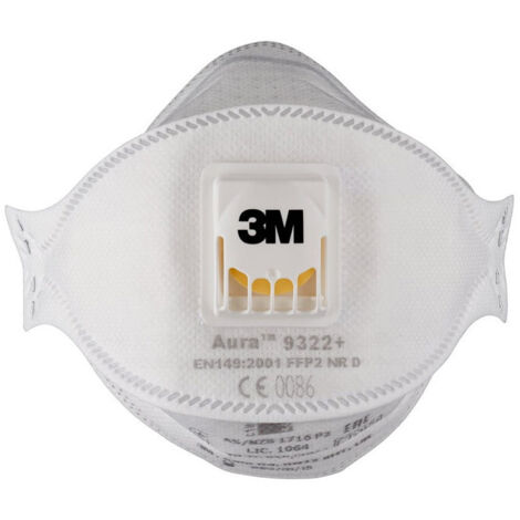 9322+ - Masque Anti-Poussières avec Valve 3M™ Cool Flow™ - Boîte de 10   FFP2