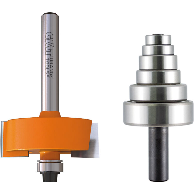 CMT - 835.502.11 jeu de fraises à feuillure (0-12,7) hw S=12,7 D=35X19 avec 7 roulements