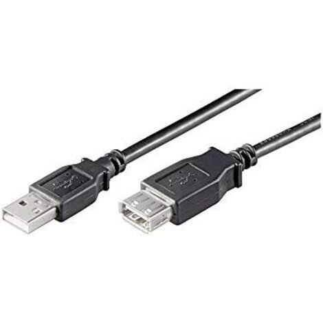 93601 Goobay Câble rallonge USB 2.0 Type-A (5 m) Noir - Câble rallonge USB 2.0 Type-A (Mâle /Femelle) - 5 mètres