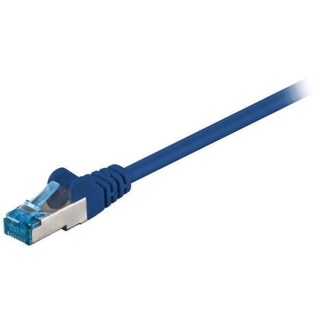 93779 Goobay Câble RJ45 catégorie 6a S/FTP 3 m (Bleu) - Câble Réseau Cat 6a