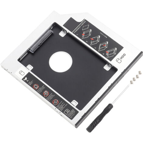 9,5 mm Aluminium-SATA-HDD/SSD-Adaptergehäuse für Laptop-DVD-Laufwerksschacht