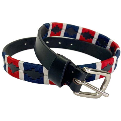 95, Nero: Ceinture d'équitation en cuir noir avec passepoil de couleur 26 mm de hauteur