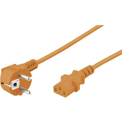 95289 Câble d'alimentation Goobay coudé 3m (Orange)