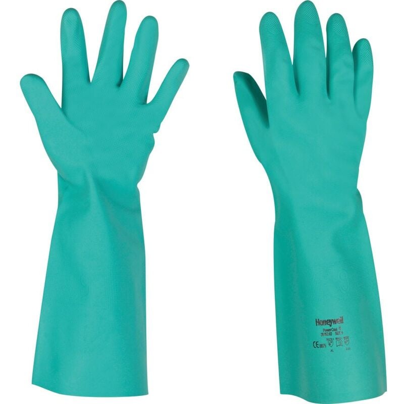 Honeywell 953-03 Powercoat Nitraf Nitrile Green Gloves - Size 9