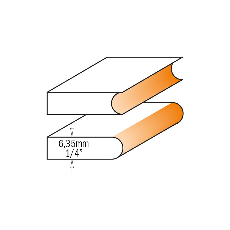 CMT - 855.701.11 jeu de fraises pour moulures DeCORATIVES hw S=12,7 D=38,1 R=3,17