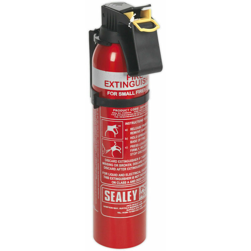0.95kg Dry Powder Fire Extinguisher - Wall Mounting Bracket - Disposable