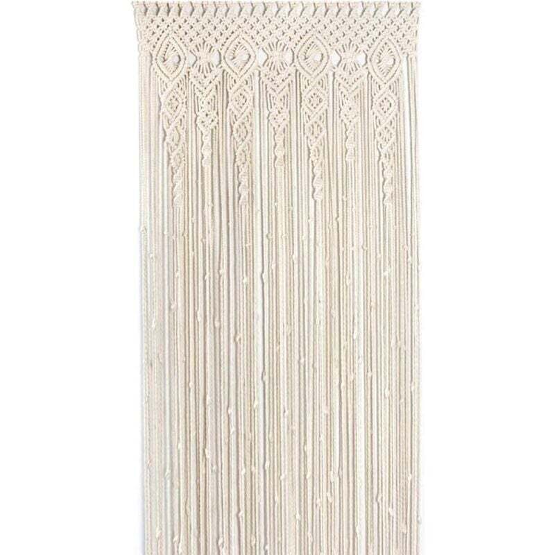 95X200cm Macrame Tapisserie Murale, Tissée en Macramé pour Porte, Séparateur de Pièce, Rideau de Fenêtre, Rideau de Porte, Arrière-Plan de Mariage,
