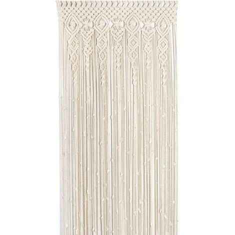 95X200cm Macrame Tapisserie Murale, Tissée en Macramé pour Porte, Séparateur de Pièce, Rideau de Fenêtre, Rideau de Porte, Arrière-Plan de Mariage, Décoration Murale Bohème