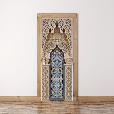 95x215cm 3D Door Sticker Wine Cellar Photo Mural Trompe l'oeil Wall Stickers PVC Waterproof Wallpaper for Bedroom Bathroom Kitchen Decoration Door Stickers